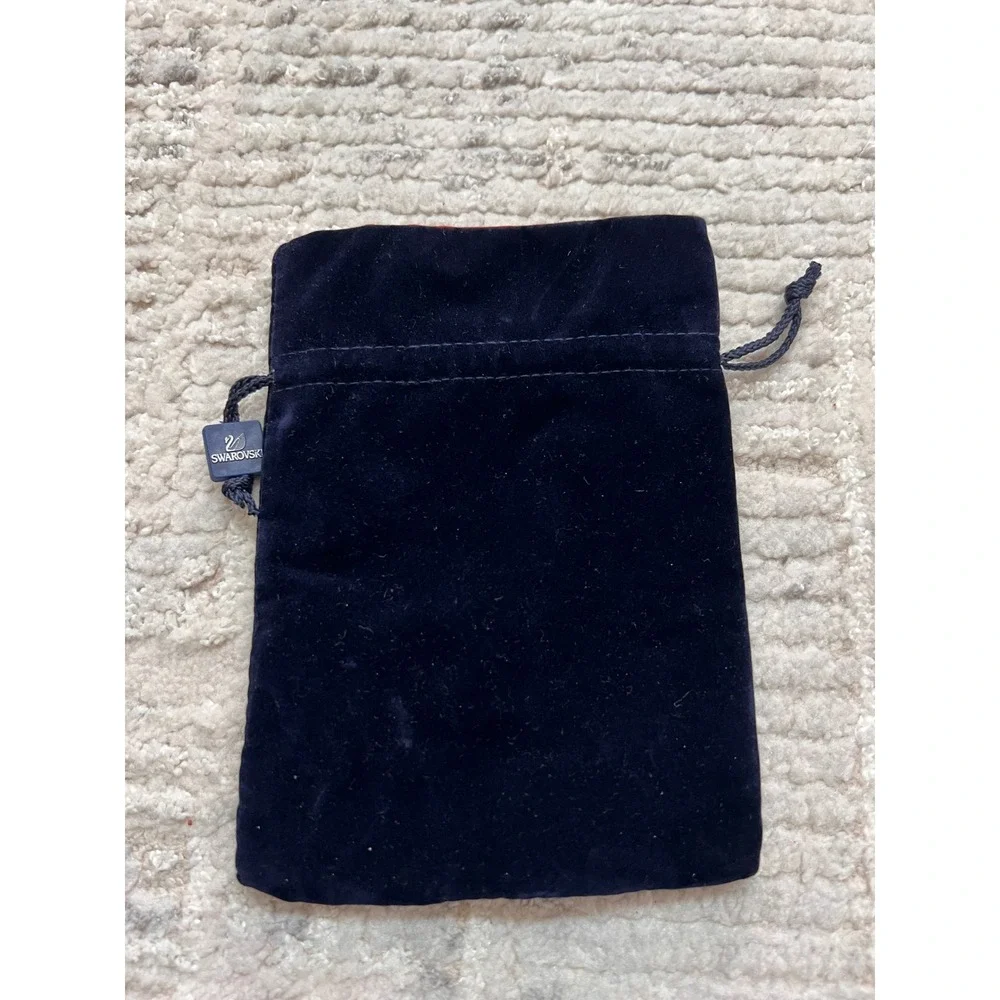 Swarovski Jewelry Pouch Drawstring Velvet Blue Gift‎ Bag